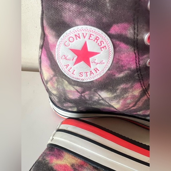 Converse High-Top Pink and Black Sneakers orthopedic heel - Picture 10 of 10